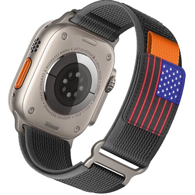 Nylon Travel Trail Loop Watch Band For Apple Watch Ultra 2 9/8/7/6/SE 38mm-49mm