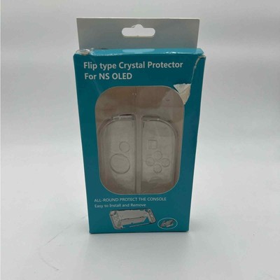 NINTENDO SWITCH OLED CLEAR COVER FLIP TYPE CRYSTAL PROTECTOR