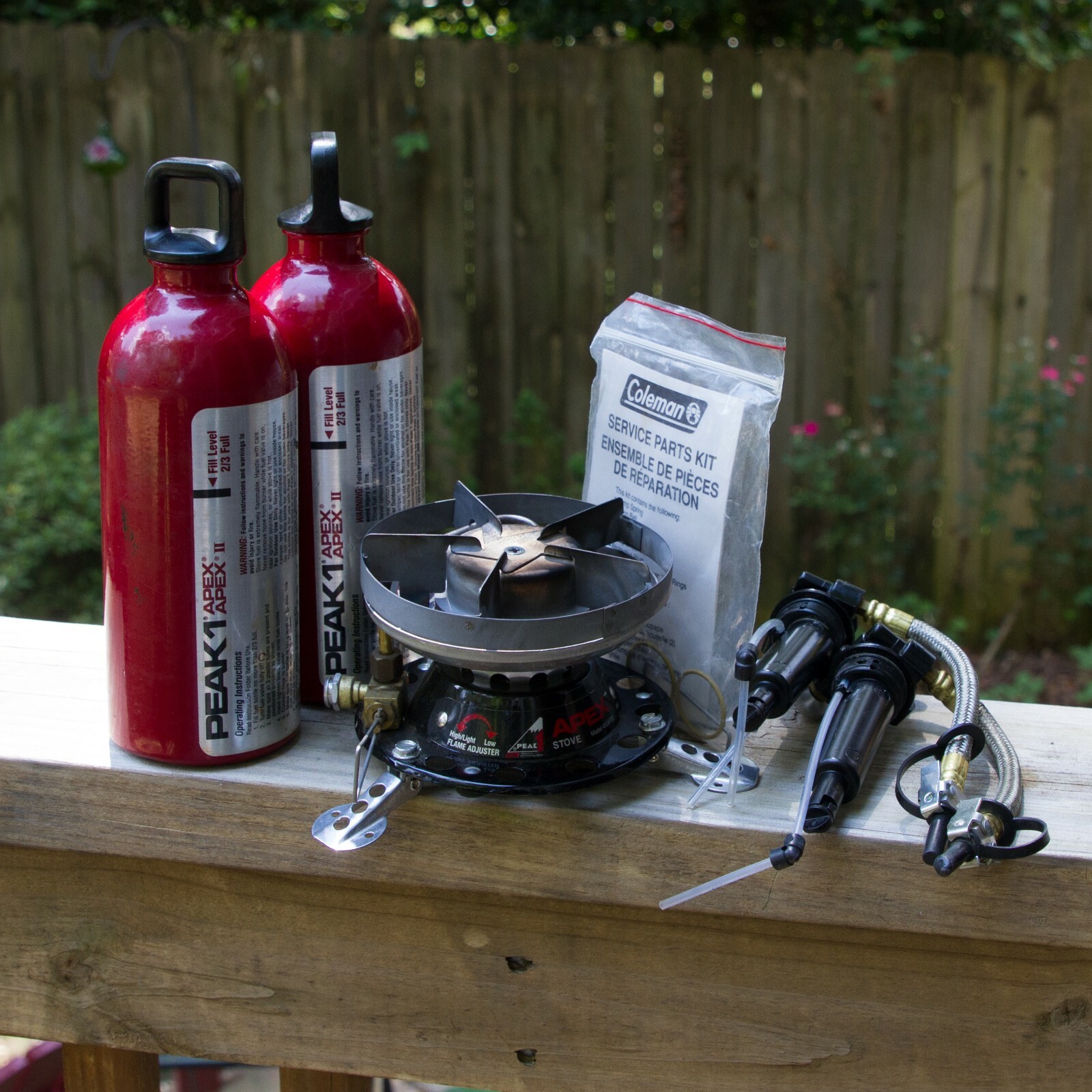 Coleman Peak 1 Apex Camp Stove Model 450A700 with 2 Fuel Bottles & 2