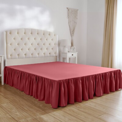Mellanni Bed Skirt 15-Inch Tailored Ruffled Drop, Bed Frame and Box Spring Cover
