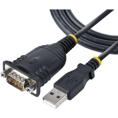 StarTech.com 3ft [1m] USB to Serial Cable, DB9 Male RS232 to USB Converter, USB