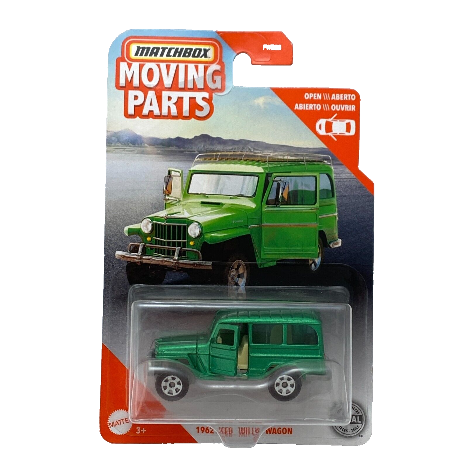 1962 Jeep Willys Wagon Green Matchbox Moving Parts MB1141 1/64