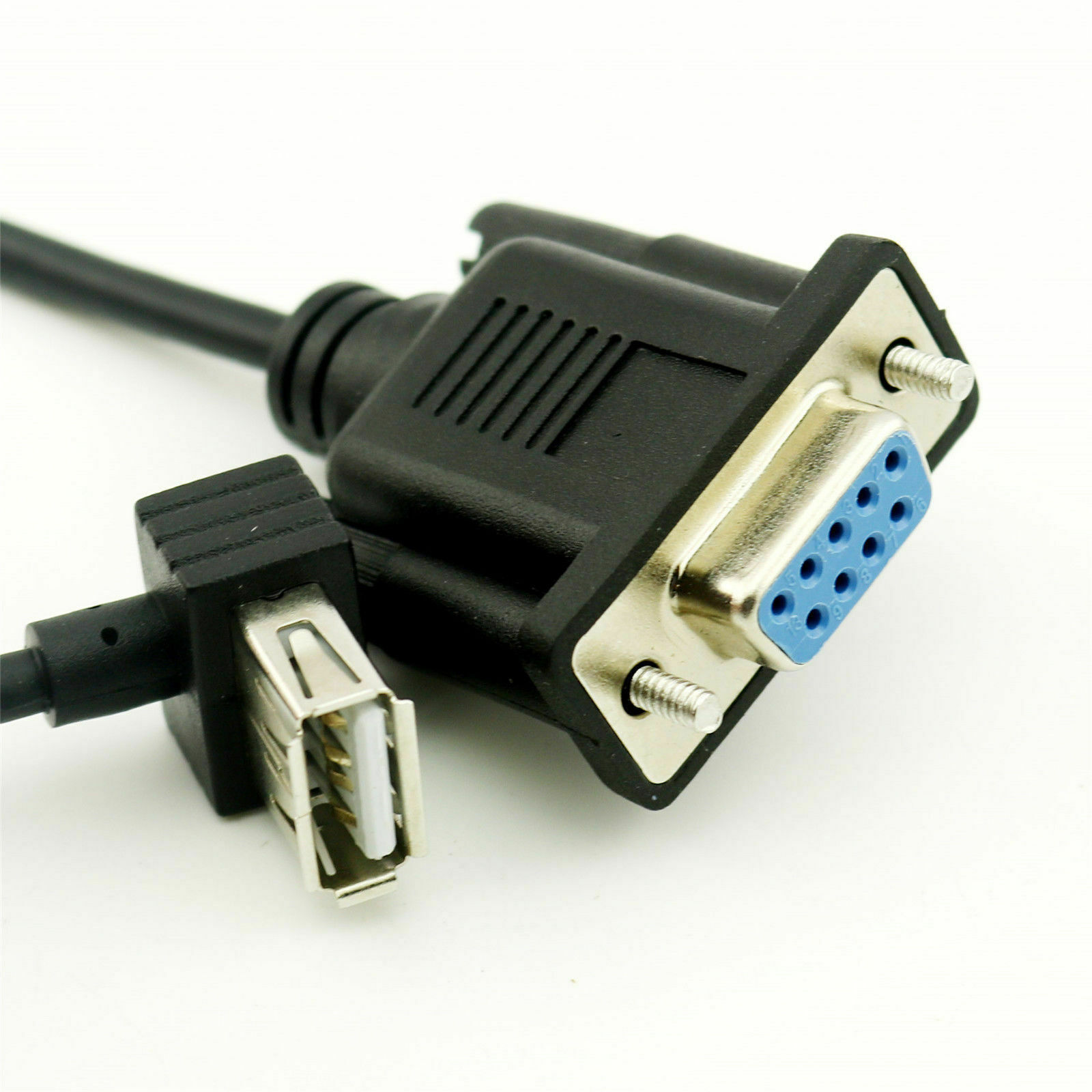 RS232 DB9 hembra a USB 2.0 A hasta 90 grados de ángulo Conector de Cable Serial Hembra eBay