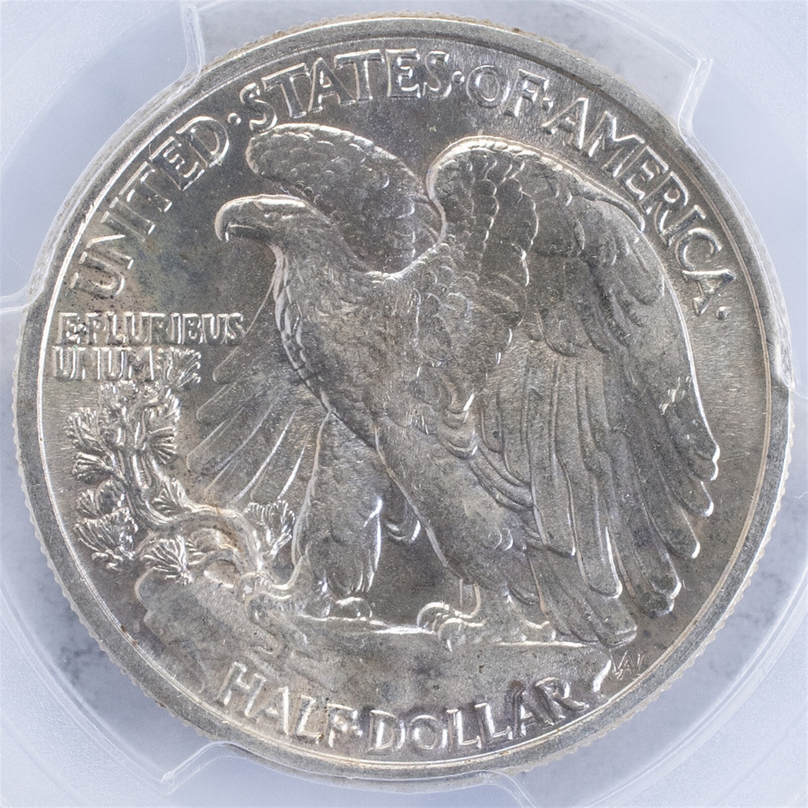 1942 Walking Liberty Half PCGS MS65 Light Rose Colored Toning