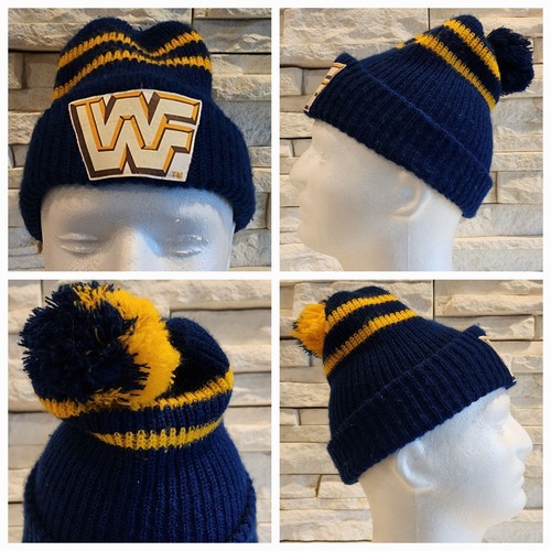 VINTAGE WWF WWE Beanie/HAT - Titan Sports 1985 - PomPom Knit Beanie Hat RARE!! | eBay VINTAGE WWF WWE Beanie/HAT - Titan Sports 1985 - PomPom Knit Beanie Hat RARE!! | eBay