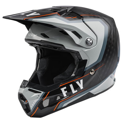 Formula S Carbon Helmet Axon Black Grey Orange- Motocross / Enduro Helmet