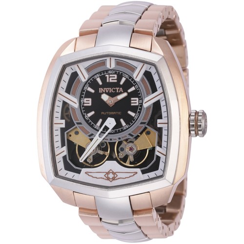 Pre-owned Invicta Men's Watch Akula Two Tone Rose Gold And Silver Tone Bracelet 43999