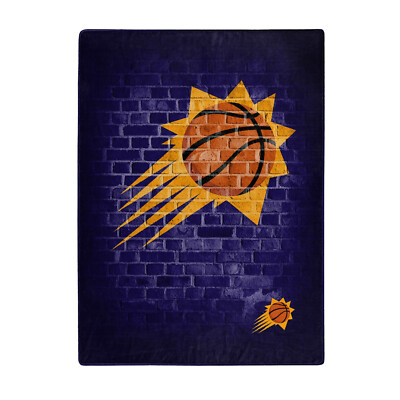 Phoenix Suns Street Design Plush 60'' by 80'' Twin Raschel Blanket - NBA