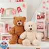 Tezituor Small Teddy Bear Stuffed Animals, Cute 18inchTeddy Bear Plush Toys for Kids Girl Boy, Valentines Teddy Bear plushie Gift for Girlfriend Boyfriend Women Wife, Beige