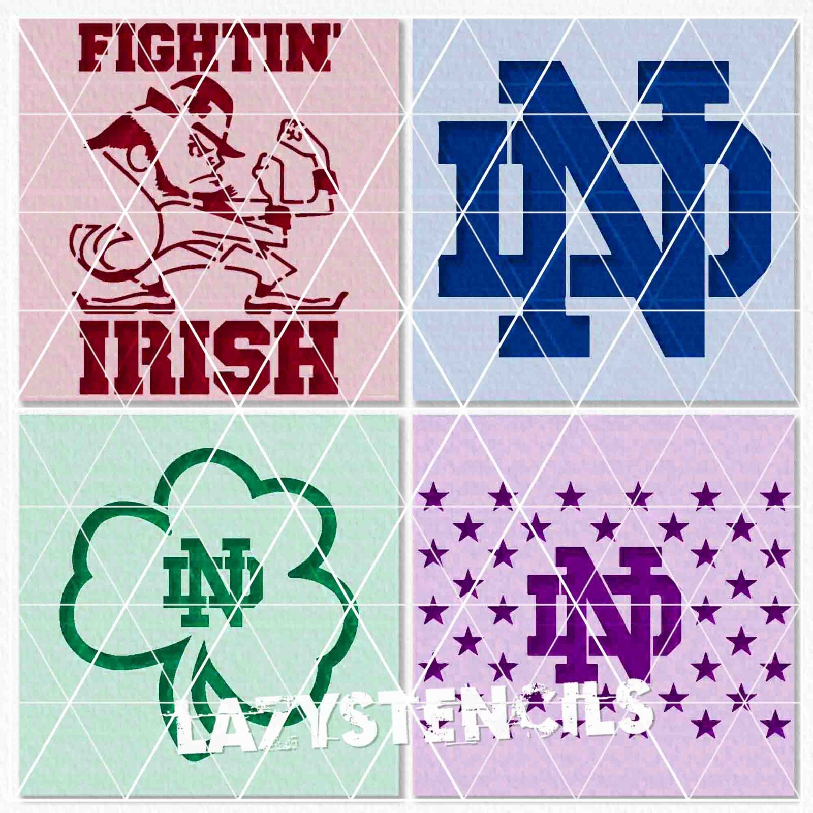 notre-dame-stencil-reusable-durable-10-mil-free-shipping-fighting-irish-ebay