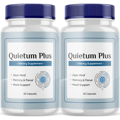 (2 Pack) Quietum Plus, Quietum Tinnitus & Ear Ringing Relief (120 Capsules) 