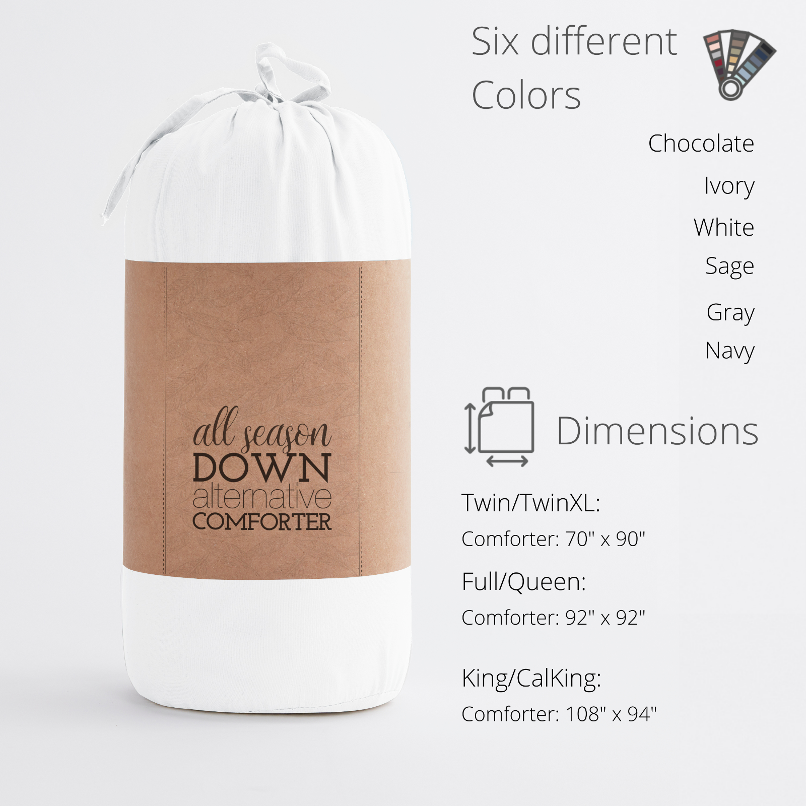 Kaycie Gray Hotel Collection Luxury Hypoallergenic Comforter