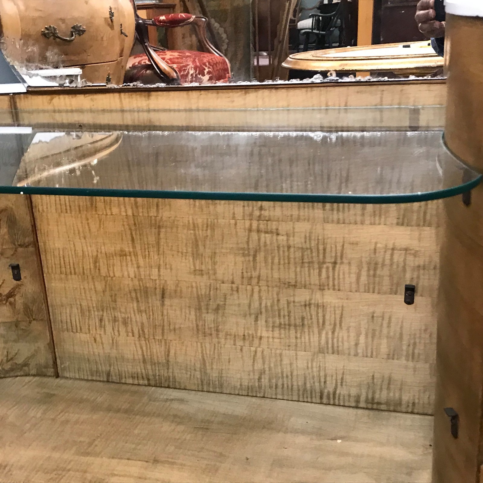 Art deco Vantiy Dressing Table in Tiger Maple