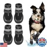 Dog Shoes for Large Small Medium Dogs - Breathable Dog Boots for Summer Hot Pavement Waterproof Paw Protector for Outdoor Walking (Black-B, #7 (3.34