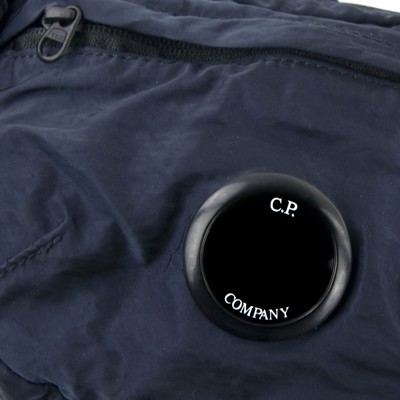 C.P. COMPANY CP COMPANY GARMENT DYED NYLON SATEEN LENS WAIST BAG NAVY 888