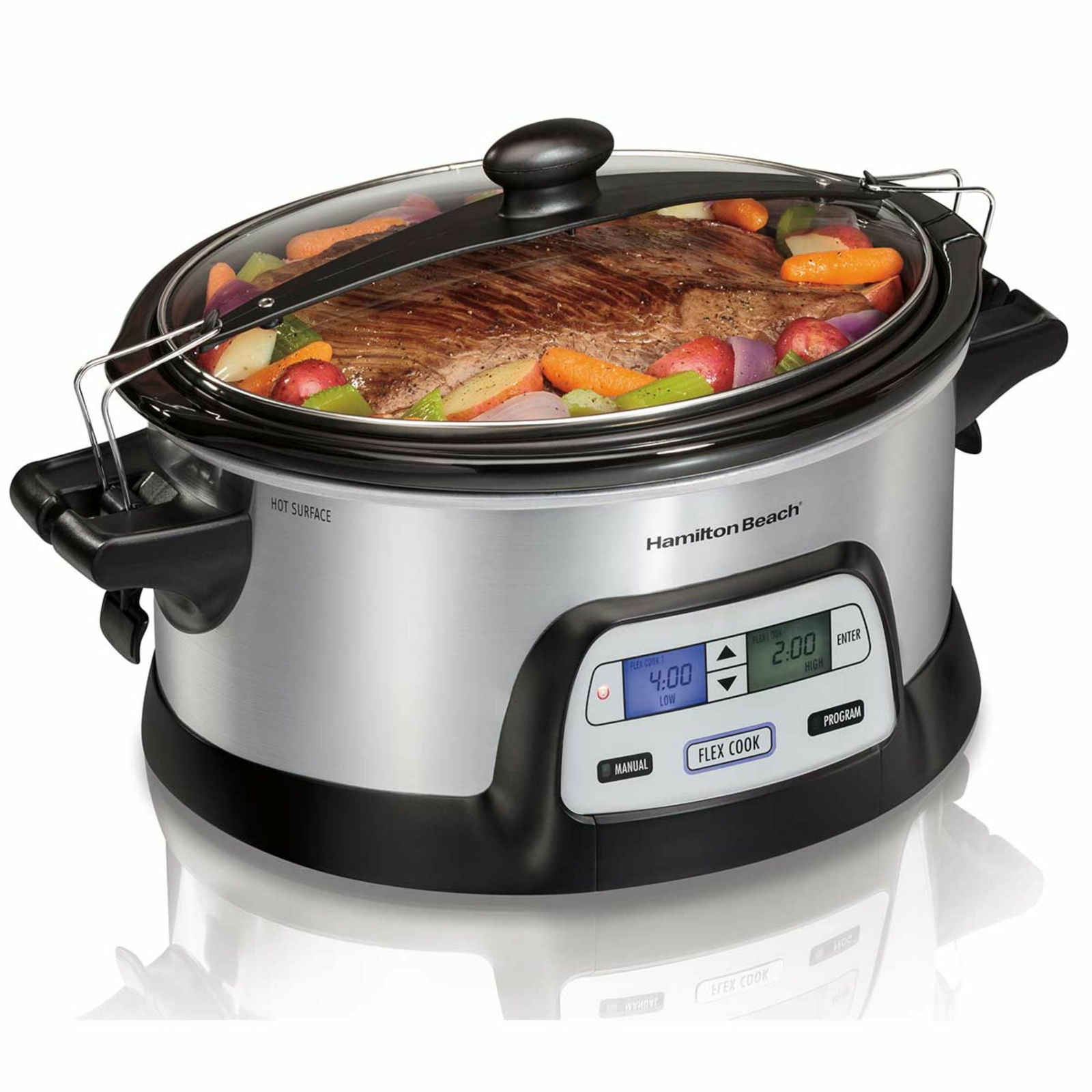Hamilton Beach FlexCook 6 Qt Stay or Go Slow Cooker - Stainl
