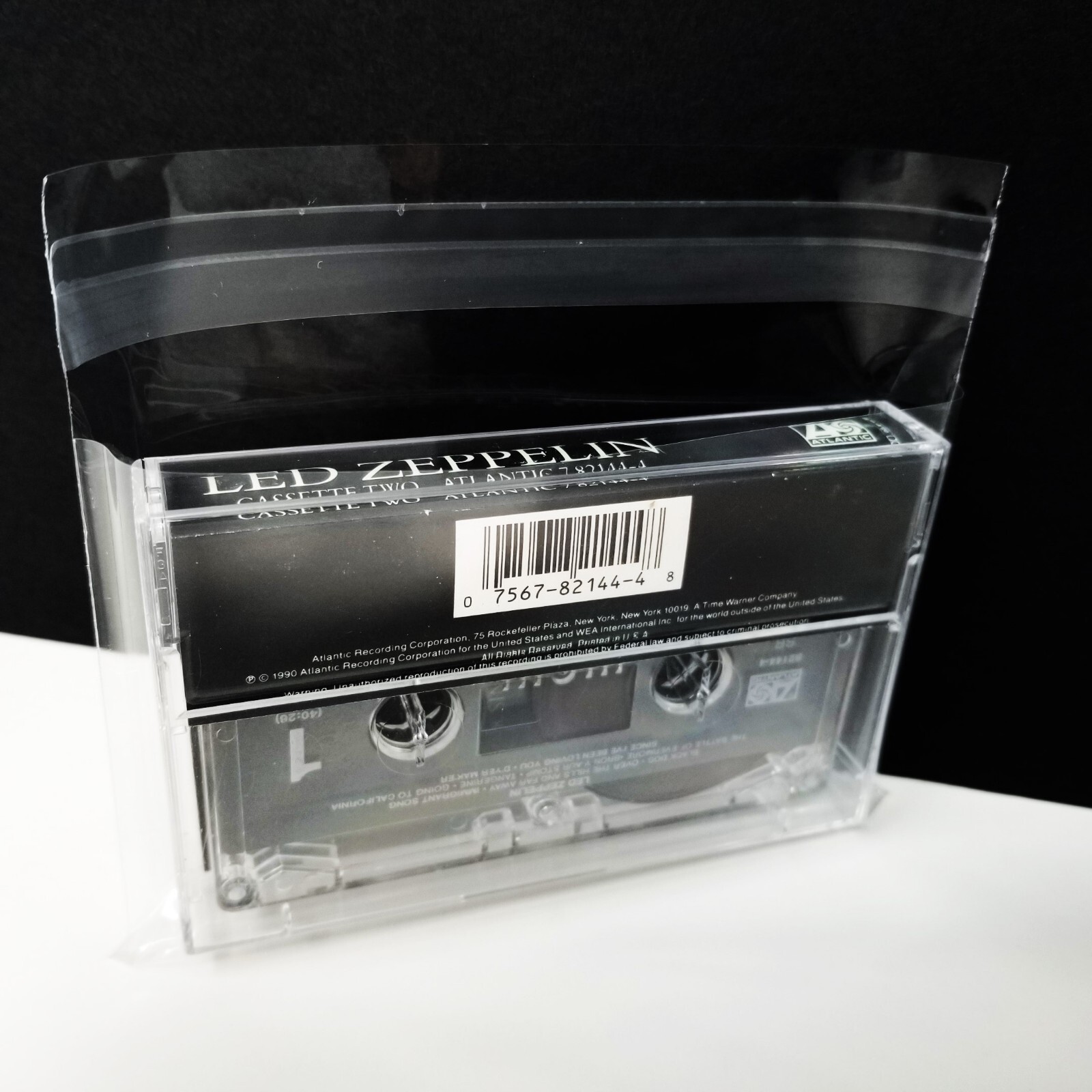 Cassette Tape Outer Sleeves (50) 1.6mil Resealable Clear Plastic