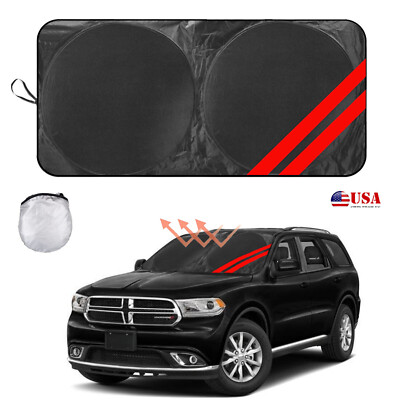 For Dodge Durango 02-23 Car Windshield SunShade Foldable Front Cover Visor M7