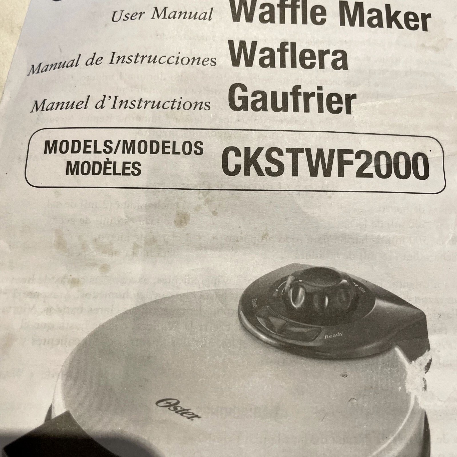 Ckstwf2000 Oster Waffle Maker