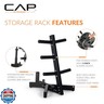 CAP Barbell Olympic Plate Tree Storage Rack for Weights and Bar, Black