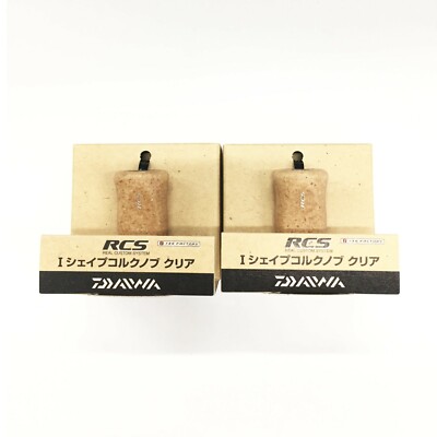 DAIWA Genuine SLP WORKS RCS I Shape Cork Handle Knob CLEAR x 2pcs