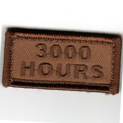 USAF AIR FORCE FSS 3000 HOURS DESERT HOOK & LOOP EMBROIDERED JACKET PATCH