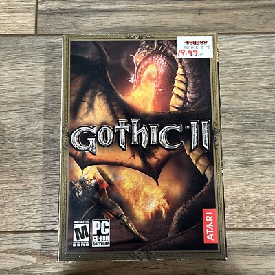Gothic II (PC, 2003) ATARI Complete 3 Discs Manual Original Box Excellent!!