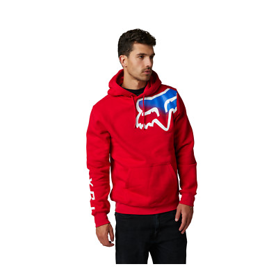 Fox Racing Pullover Fleece Hoodie Toxsyk Flame Red Large
