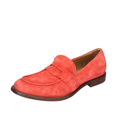 shoes women MOMA loafers red suede VINTAGE EX774