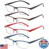 Przene 4 Pack Rectangle Fashion Anti Blue Light Reading Glasses for Men Women Computer Readers 1.75
