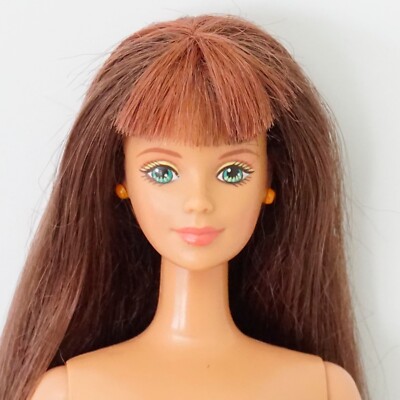 Vintage 1997 Bead Blast Barbie Auburn Red Hair Doll Only