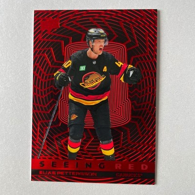 2023 Upper Deck Extended #SR-21 Elias Pettersson Seeing Red