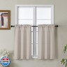Gwine Kitchen Curtains 36 Inch Length, Light Filtering Faux Linen Textured Small Half Window Curtains Over Sink, Short Curtain for Bathroom Basement RV Camper, Each 30