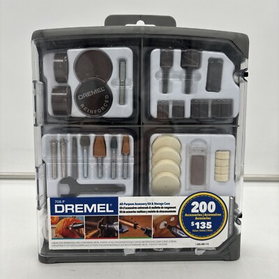 DREMEL 200 PIECE ACCESSORY KIT WITH CASE (NEW) 708-P Brand New Sealed