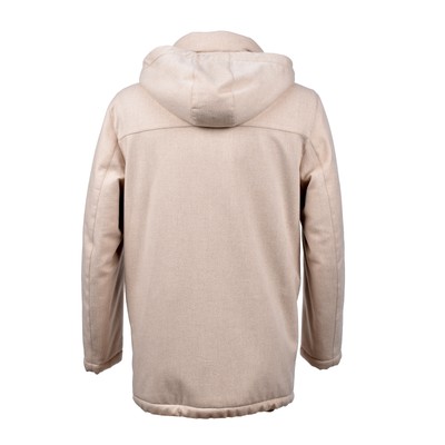 Pre-owned Brunello Cucinelli Herren Shearling Futter Down Gefüllt 100% Kaschmir Parka / In Beige