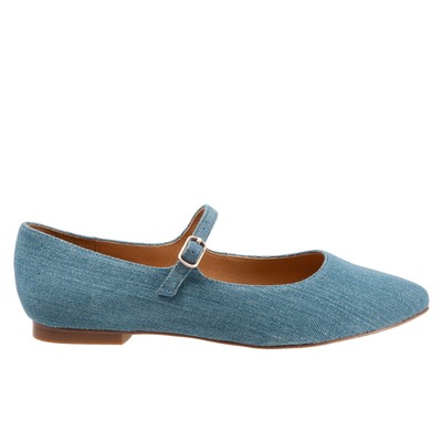 

Trotters Hester T2007-433 Женские синие широкие кожаные туфли Мэри Джейн на плоской подошве, Синий, Trotters Hester