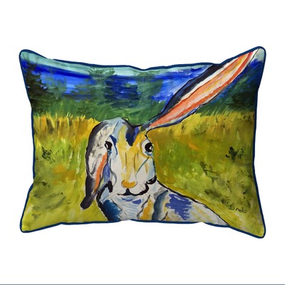 Betsy Drake Rabbit Portrait Large Indoor Outdoor Pillow 16x20
