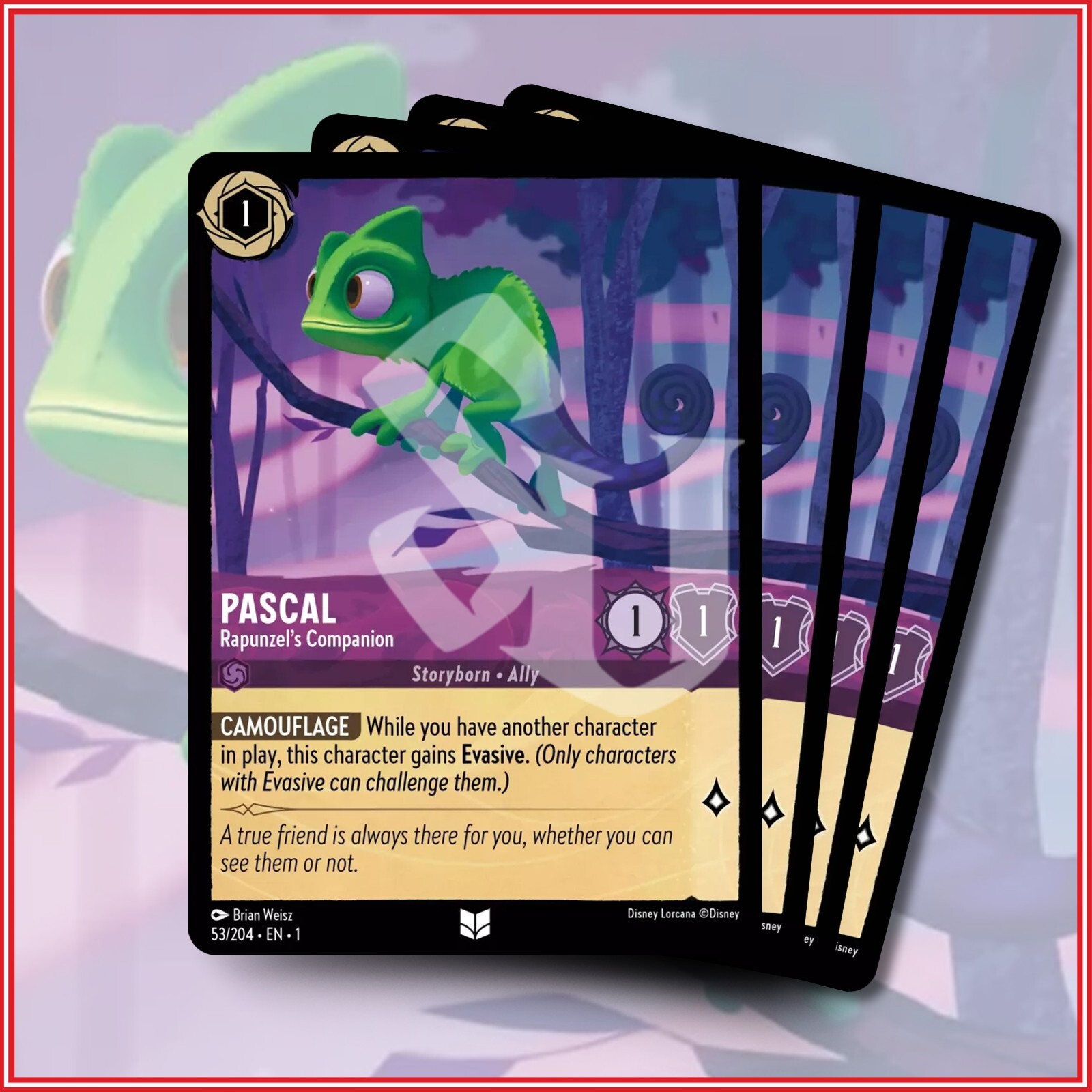 Disney Lorcana TCG: PASCAL - RAPUNZEL'S COMPANION x4