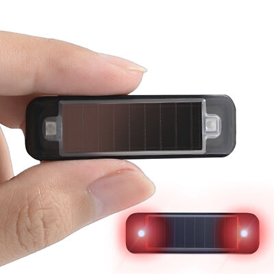 LED Solar Powered Car Dummy Alarm Stimulated Anti-Theft Flashing Warning Light