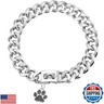 LuxLife Dog Chain Collars Stainless Steel Dog Collar 15mm Cuban Link Dog Collar Metal Dog Chain with Snap Buckle Dog tag for Puppy Small Medium Large Dogs(14