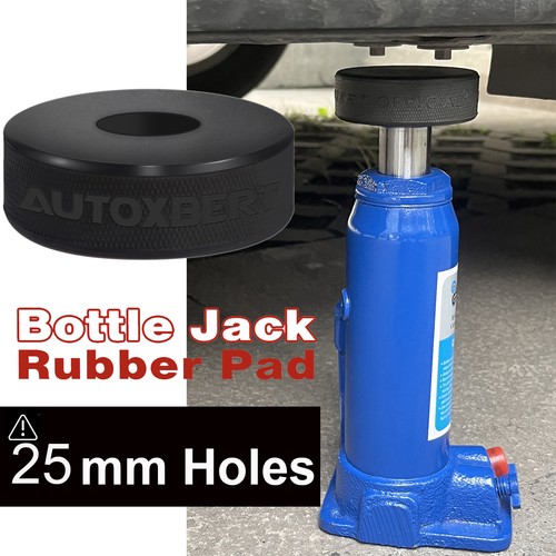 Hydraulic Bottle Jack Slotted Adapter Pad Protection Rubber 25mm Hole On Bottom
