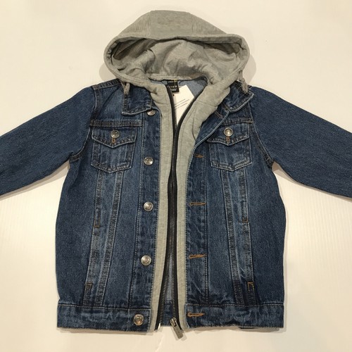 Denim Jean Jacket Knit Gray Hoodie Hybrid Boy's 4 | eBay