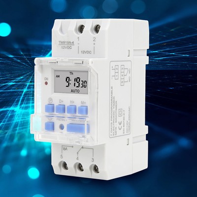 Weekly Timer Switch 12V DC 16A LCD Display with Countdown Function Removable