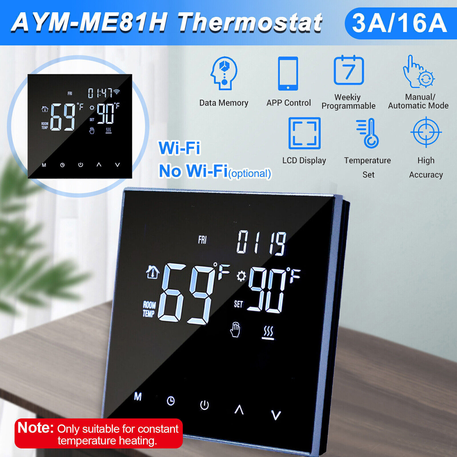 Electric Floor Heat Temperature Control Programmable Home