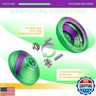 V8s Yoyo for Kids 8-12, Professional Yoyo Metal Responsive Yo-yo for Beginners, Dual Mode Yo yo with Unresponsive Bearing for Adults Advanced Durable with 12 Strings + Yo Yo Case (Green Purple)