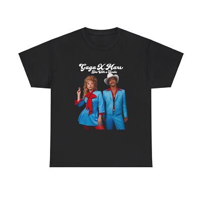 Lady Gaga X Bruno Mars (Die With a Smile) 2024 New Song Unisex Shirt