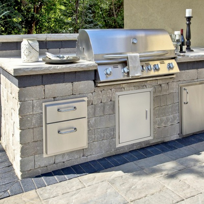 BBQ Island BBQ Door Double Single Access Door Outdoor Kitchen Stainless
