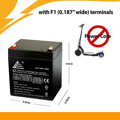 2 Pack: 12V 4.5ah/ 12v 5ah Replacement Battery Chamberlain 4228 EverCharge