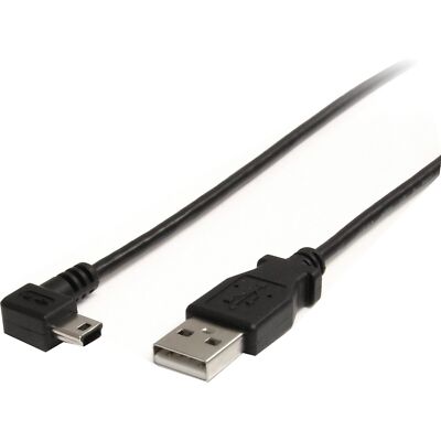 StarTech.com 6 ft. (1.8 m) Right Angle USB to Mini USB Cable - USB 2.0 A to R...