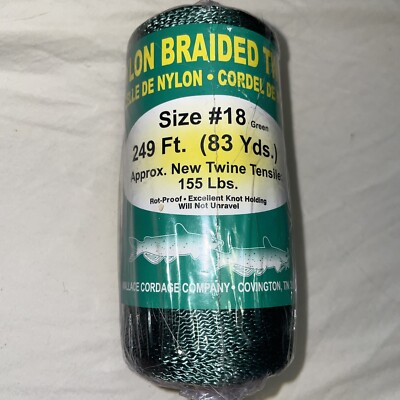Mariner #18 X 249lb Green Nylon Braided Twine - 155lbs Tensile Strength